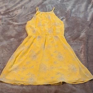 Yellow floral dress